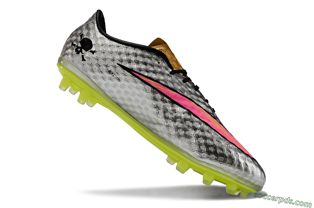Neymar x Nike Hypervenom Phantom Liquid Diamond FG Low-Tops Football Boots - Silver/Yellow/Pink/Gold 4