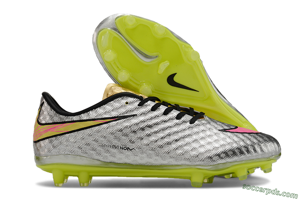 Neymar x Nike Hypervenom Phantom Liquid Diamond FG Low-Tops Football Boots - Silver/Yellow/Pink/Gold 1