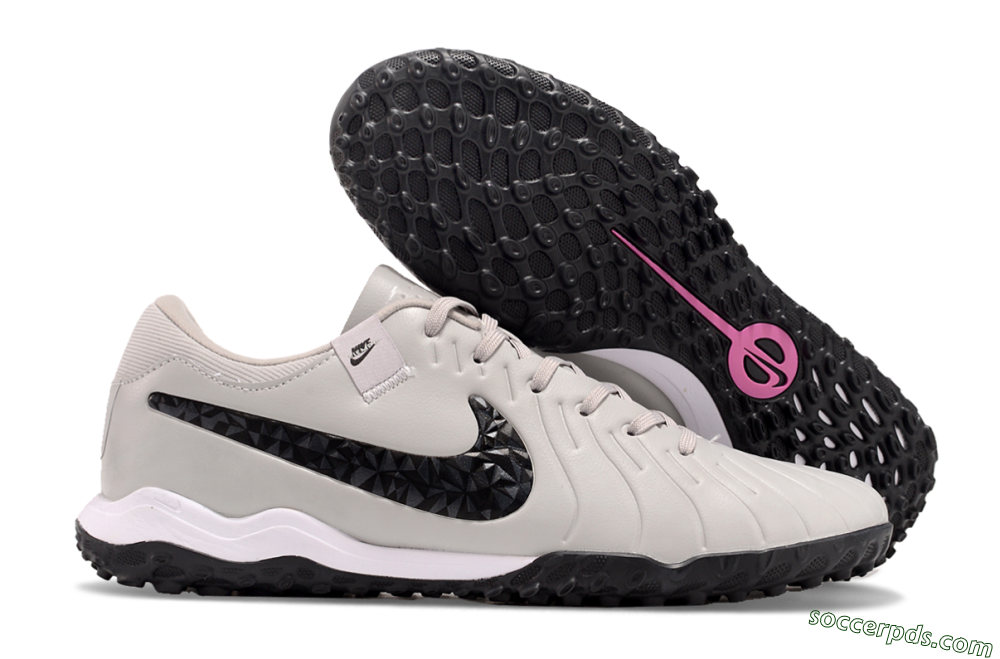 Nike Tiempo Legend 10 Pro TF Low-Tops Football Shoes - Beige/Black/White 1