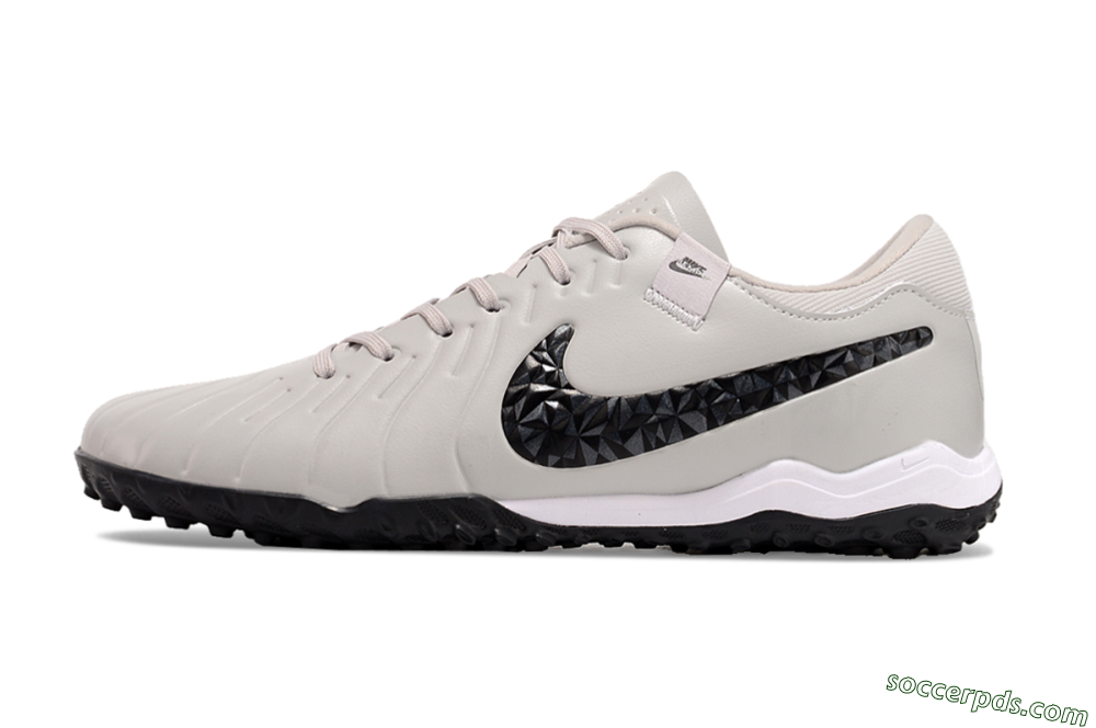 Nike Tiempo Legend 10 Pro TF Low-Tops Football Shoes - Beige/Black/White 2