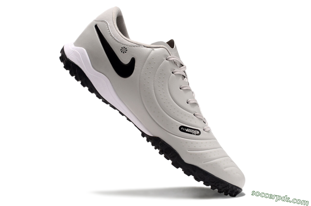 Nike Tiempo Legend 10 Pro TF Low-Tops Football Shoes - Beige/Black/White 4