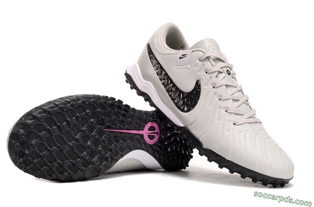 Nike Tiempo Legend 10 Pro TF Low-Tops Football Shoes - Beige/Black/White 0