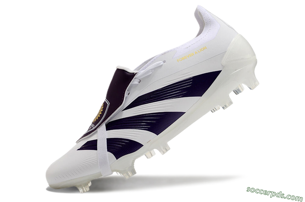 Adidas Predator Elite Foldover Tongue FG Low-Tops Football Boots - White/Black/Gold 5