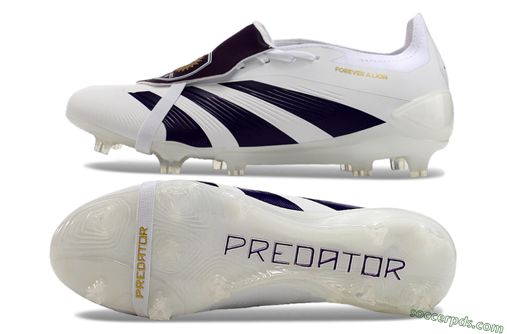 Adidas Predator Elite Foldover Tongue FG Low-Tops Football Boots - White/Black/Gold 0