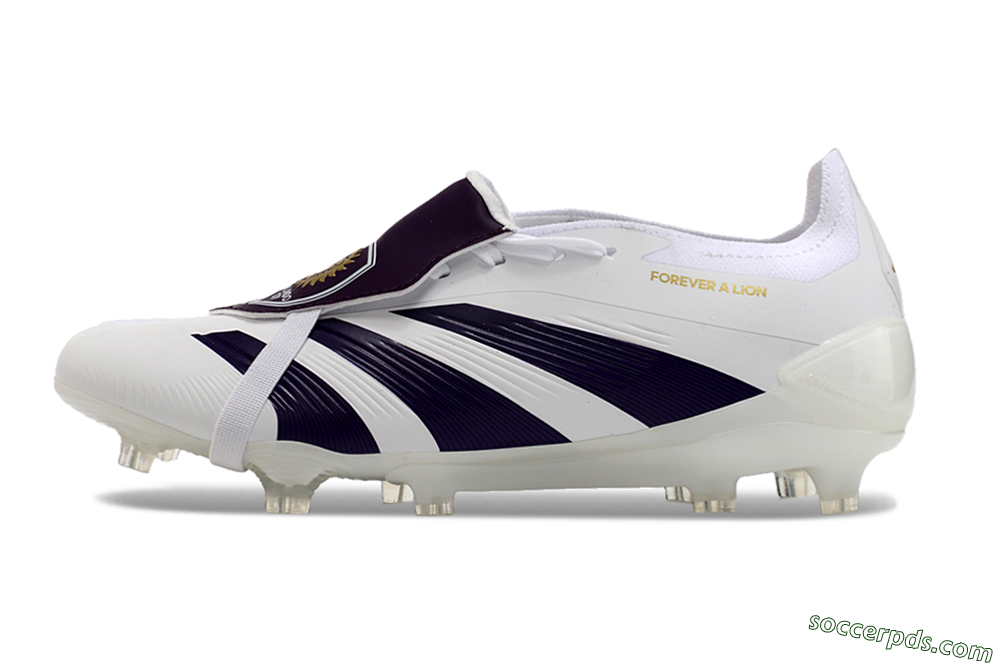 Adidas Predator Elite Foldover Tongue FG Low-Tops Football Boots - White/Black/Gold 2