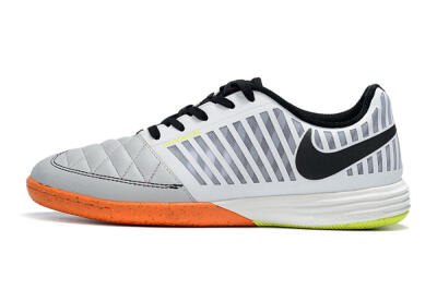 Nike Lunar Gato 2 IC Low-Tops Football Shoes - White/Silver/Black