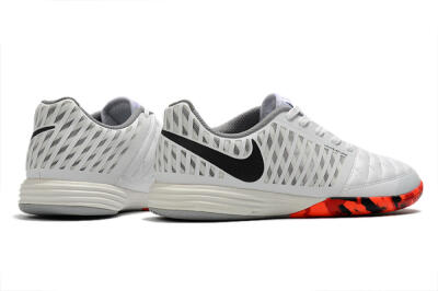 Nike Lunar Gato 2 IC Low-Tops Football Shoes - White/Black/Red
