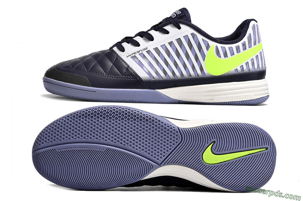 Nike Lunar Gato 2 IC Low-Tops Football Shoes - Black/White/Yellow 0