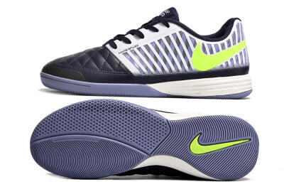Nike Lunar Gato 2 IC Low-Tops Football Shoes - Black/White/Yellow