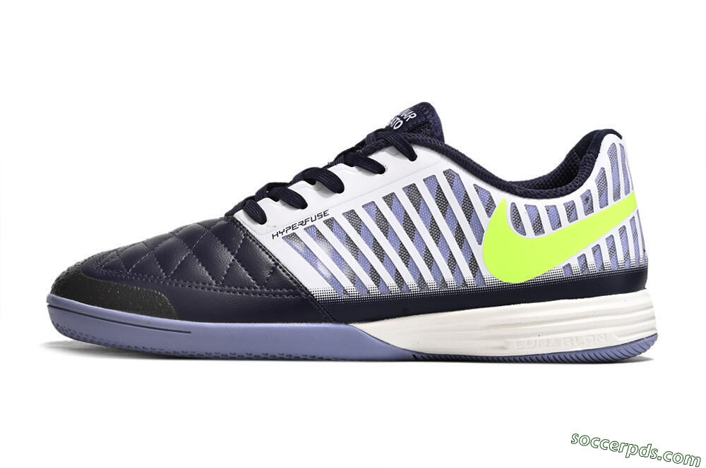 Nike Lunar Gato 2 IC Low-Tops Football Shoes - Black/White/Yellow 2