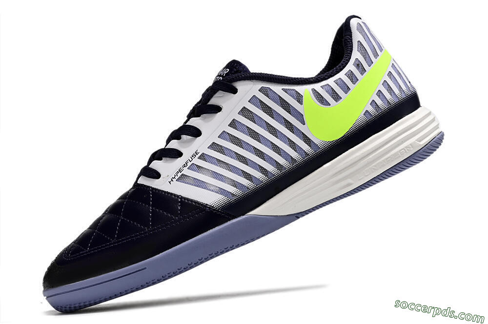 Nike Lunar Gato 2 IC Low-Tops Football Shoes - Black/White/Yellow 5
