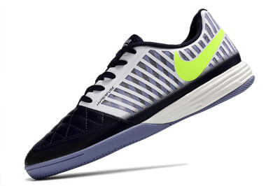 Nike Lunar Gato 2 IC Low-Tops Football Shoes - Black/White/Yellow
