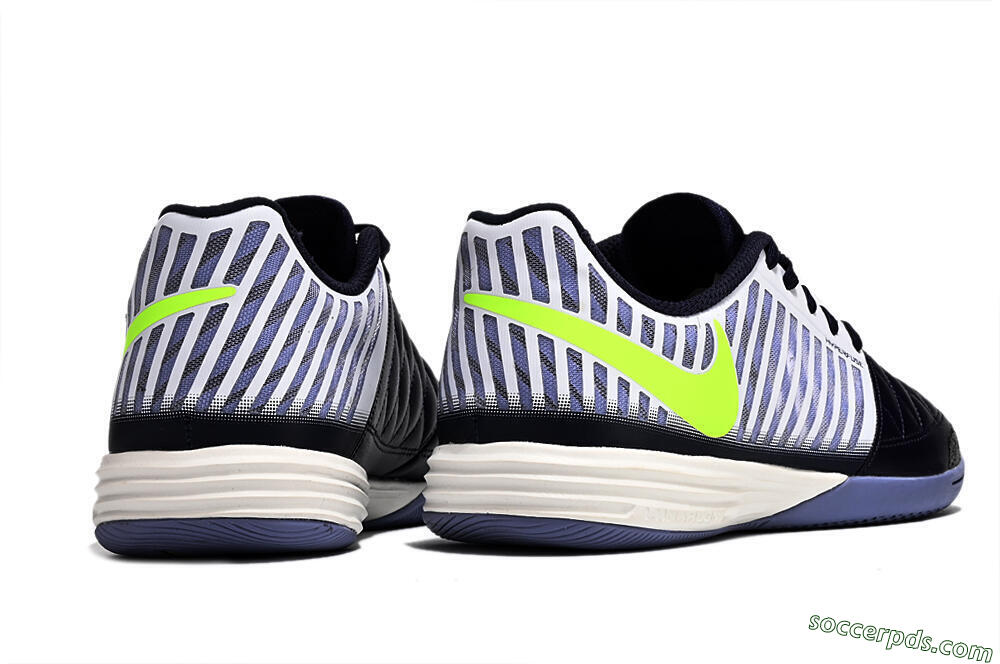 Nike Lunar Gato 2 IC Low-Tops Football Shoes - Black/White/Yellow 6