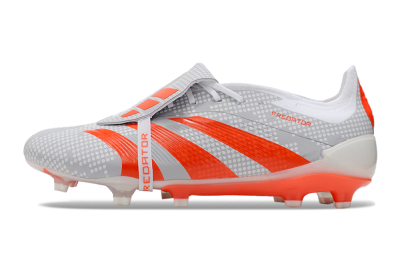 Adidas Predator Elite Foldover Tongue FG Low-Tops Football Boots - Grey/Red/White