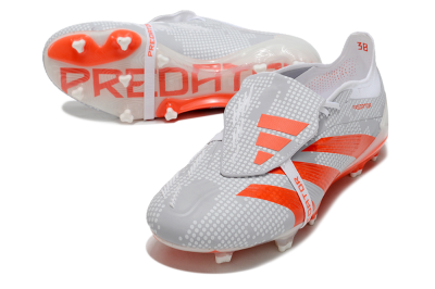 Adidas Predator Elite Foldover Tongue FG Low-Tops Football Boots - Grey/Red/White