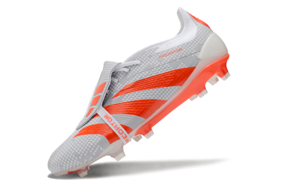 Adidas Predator Elite Foldover Tongue FG Low-Tops Football Boots - Grey/Red/White