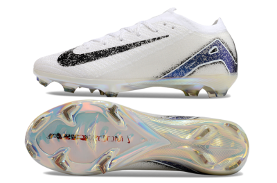 Nike Air Zoom Mercurial Vapor 16 Elite FG Low-Tops Football Boots - White/Black/Blue/Gold