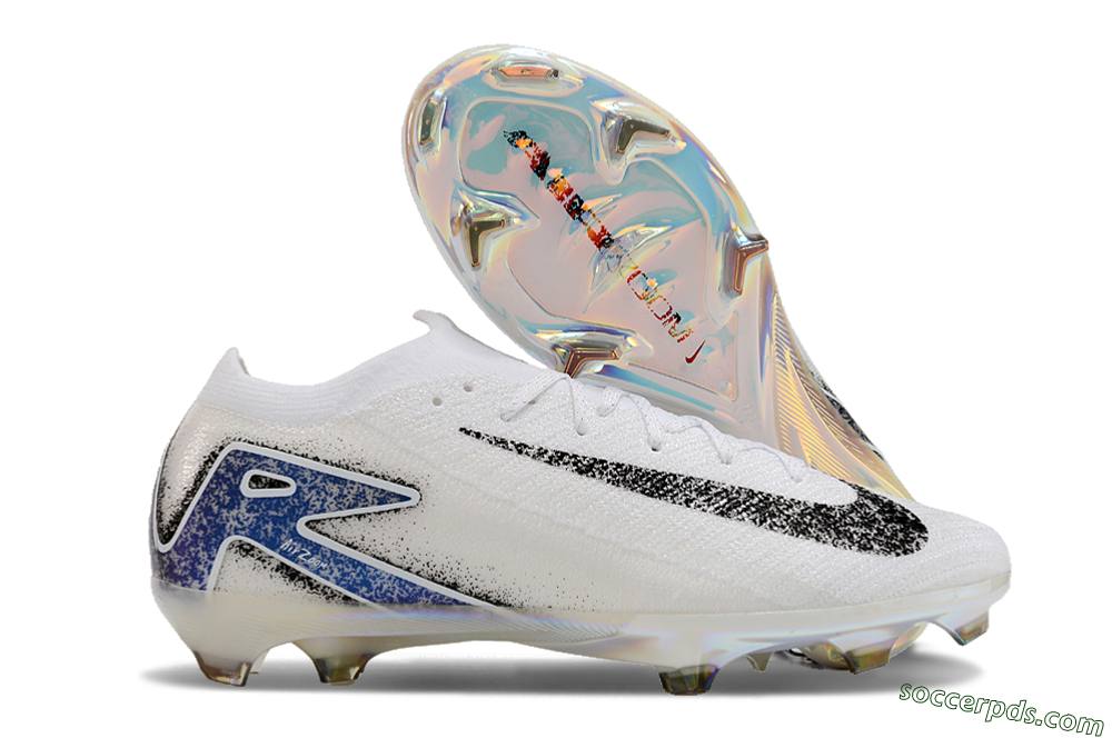 Nike Air Zoom Mercurial Vapor 16 Elite FG Low-Tops Football Boots - White/Black/Blue/Gold 0