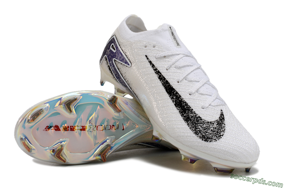 Nike Air Zoom Mercurial Vapor 16 Elite FG Low-Tops Football Boots - White/Black/Blue/Gold 1