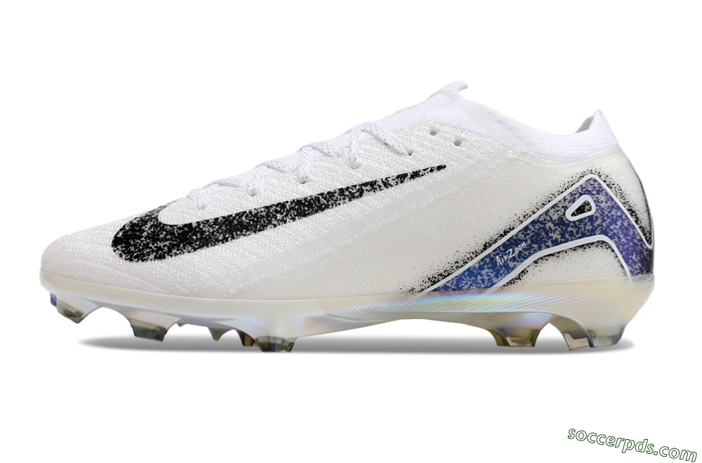 Nike Air Zoom Mercurial Vapor 16 Elite FG Low-Tops Football Boots - White/Black/Blue/Gold 2