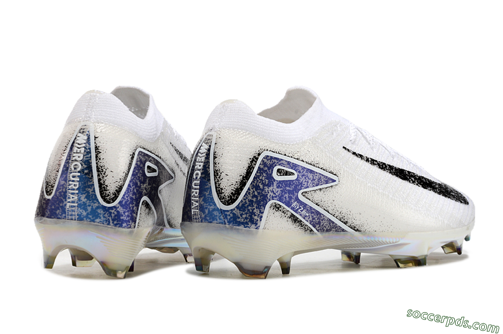 Nike Air Zoom Mercurial Vapor 16 Elite FG Low-Tops Football Boots - White/Black/Blue/Gold 5