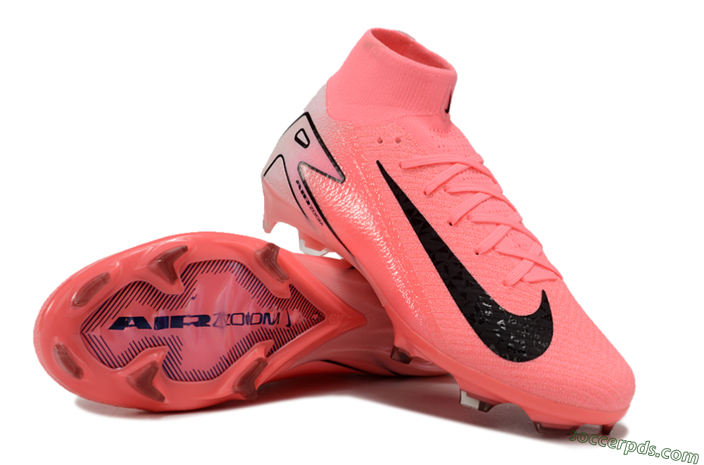 Nike Air Zoom Mercurial Superfly 10 FG Low-Tops Football Boots - Pink/White/Black 3