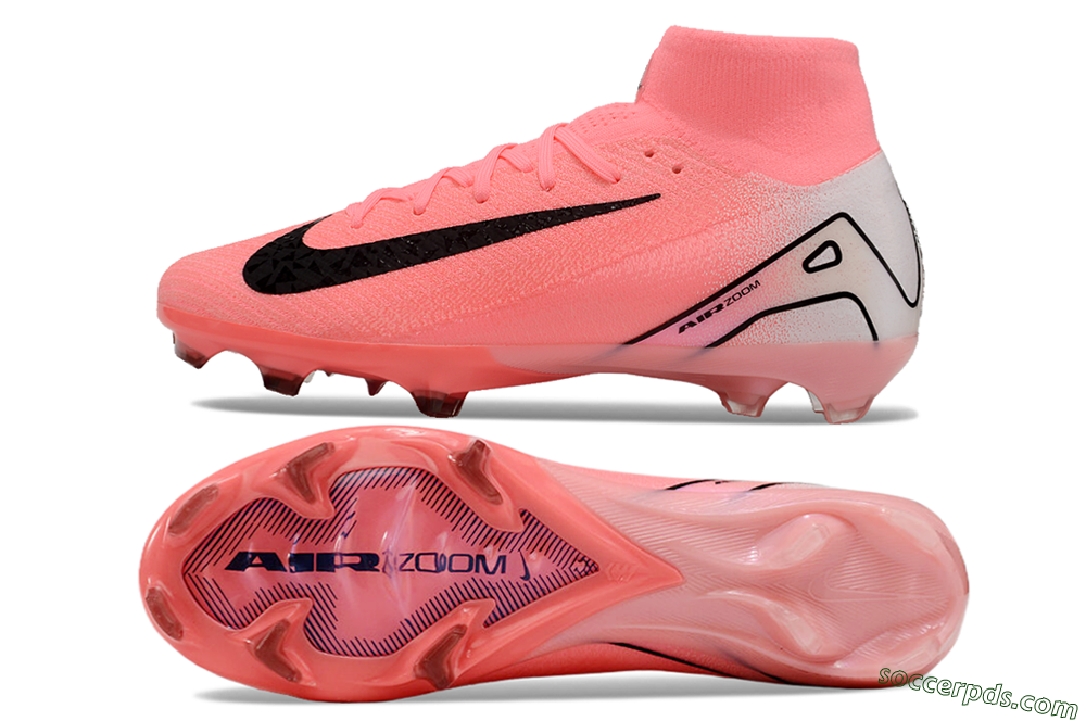 Nike Air Zoom Mercurial Superfly 10 FG Low-Tops Football Boots - Pink/White/Black 0