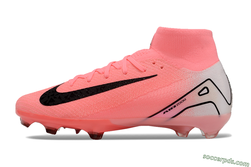Nike Air Zoom Mercurial Superfly 10 FG Low-Tops Football Boots - Pink/White/Black 2