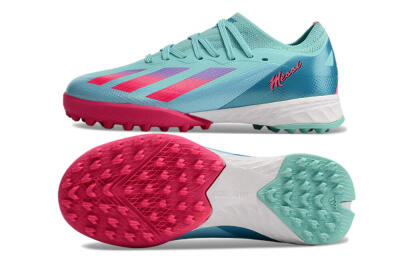 Adidas X Speedportal.1 TF Low-Tops Football Shoes - Jade/Pink/Purple