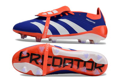 Adidas Predator Elite Foldover Tongue FG Low-Tops Football Boots - Blue/White/Red