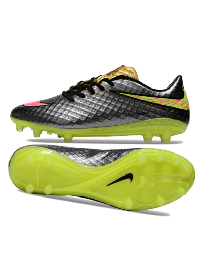 Nike Hypervenom Phantom FG Low-Tops Football Boots - Black/Gold/Pink/Yellow
