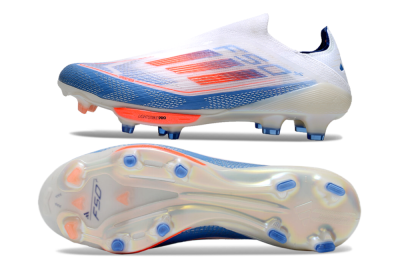 Adidas F50+ Lightstrike Pro Laceless FG Low-Tops Football Boots - White/Red/Blue