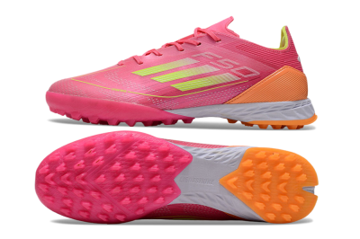 Adidas F50 Elite TF Low-Tops Football Shoes - Pink/Yellow/Orange