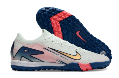 Nike Air Zoom Mercurial Vapor 16 Elite TF Low-Tops Football Shoes - White/Pink/Blue