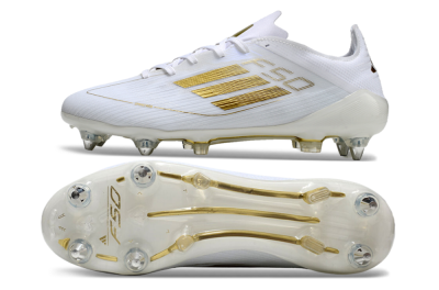 Adidas F50 Elite SG Low-Tops Football Boots - White/Gold