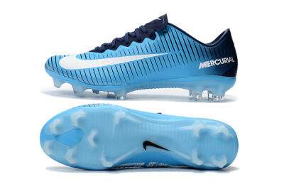 Nike Mercurial Vapor 11 FG Low-Tops Football Boots - Blue/White/Black
