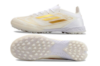 Adidas F50 Elite TF Low-Tops Football Shoes - White/Gold