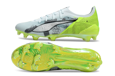 Puma Ultra Ultimate FG Low-Tops Football Boots - Jade/White/Yellow