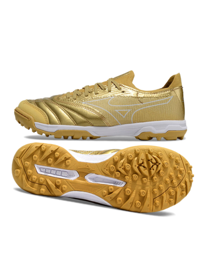 Mizuno Morelia Neo Sala TF Low-Tops Football Shoes - Gold/White