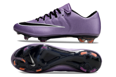 Nike Mercurial Vapor 10 FG Low-Tops Football Boots - Purple/Black/White