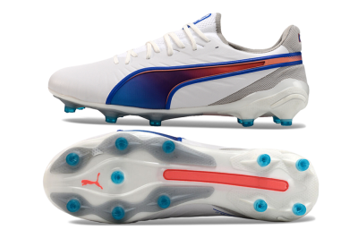 Puma Ultra Ultimate FG Low-Tops Football Boots - White/Blue/Red