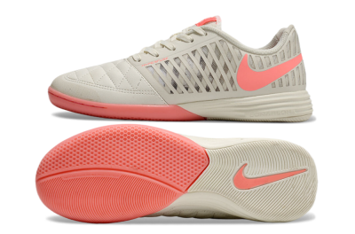 Nike Lunar Gato 2 IC Low-Tops Football Shoes - Beige/Pink