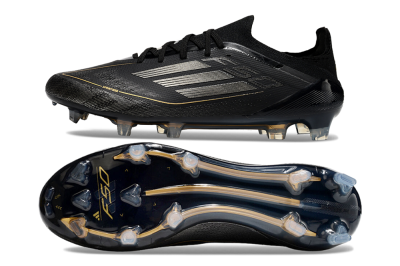 Adidas F50 Elite FG Low-Tops Football Boots - Black/Silver/Gold