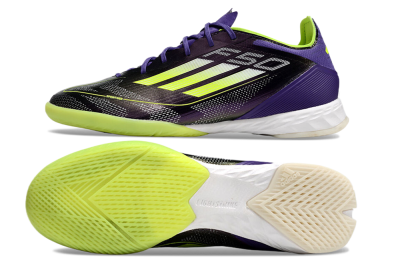 Adidas F50 Pro IC Low-Tops Football Shoes - Purple/Yellow/White