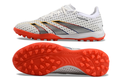 Adidas Predator 24 Elite TF Low-Tops Football Shoes - White/Black/Red