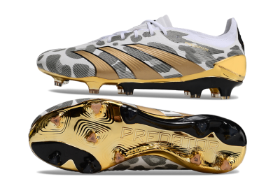 Adidas Predator 24 Elite FG Low-Tops Football Boots - White/Black/Gold