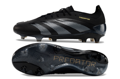 Adidas Predator Elite 24 FG Low-Tops Football Boots - Black/Silver/Yellow