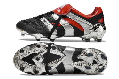 Adidas Predator Accelerator FG Low-Tops Football Boots - Black/Silver/Red