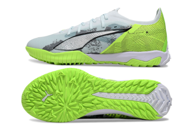 Puma Ultra 5 Ultimate TF Low-Tops Football Shoes - Grey/Green/Black