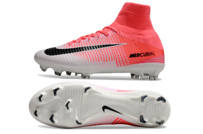 Nike Zoom Mercurial Superfly 5 Elite FG High-Tops Football Boots - Pink/White/Black